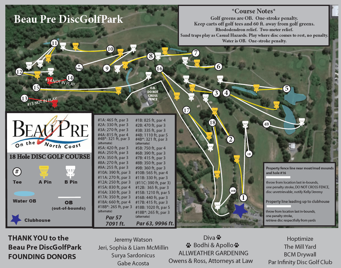 Beau Pre DiscGolfPark Professional Disc Golf Association