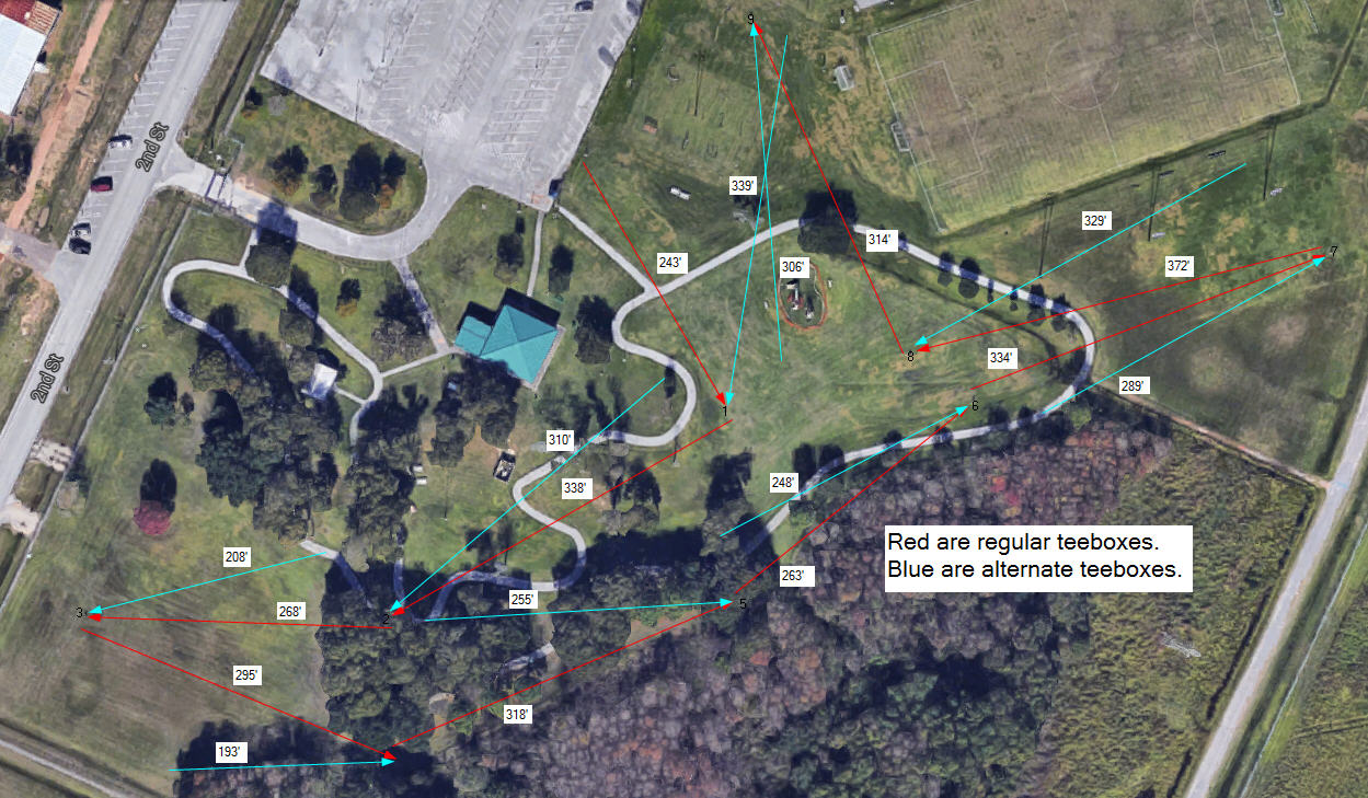 Johnson Space Center Map NASA Disc Golf at Gilruth Center Professional Disc Golf Association