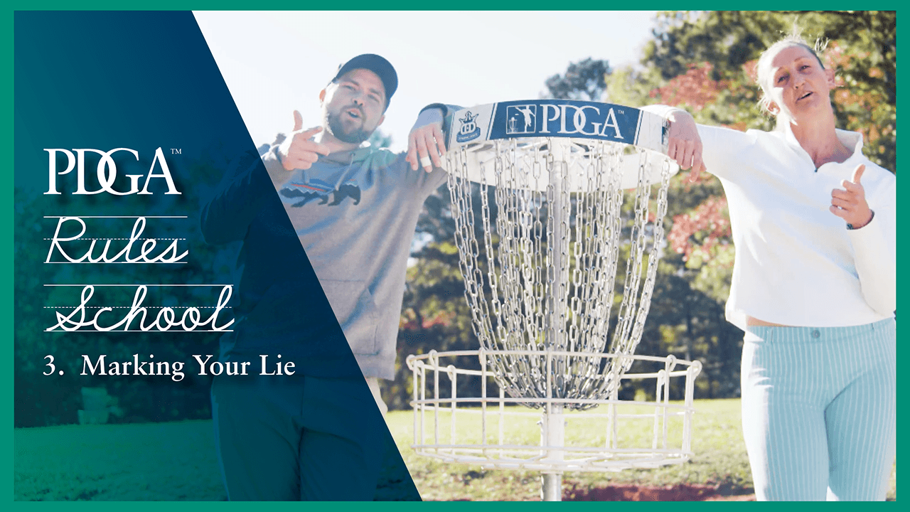 Disc Golf Rules School Episode 3 Marking Your Lie Professional