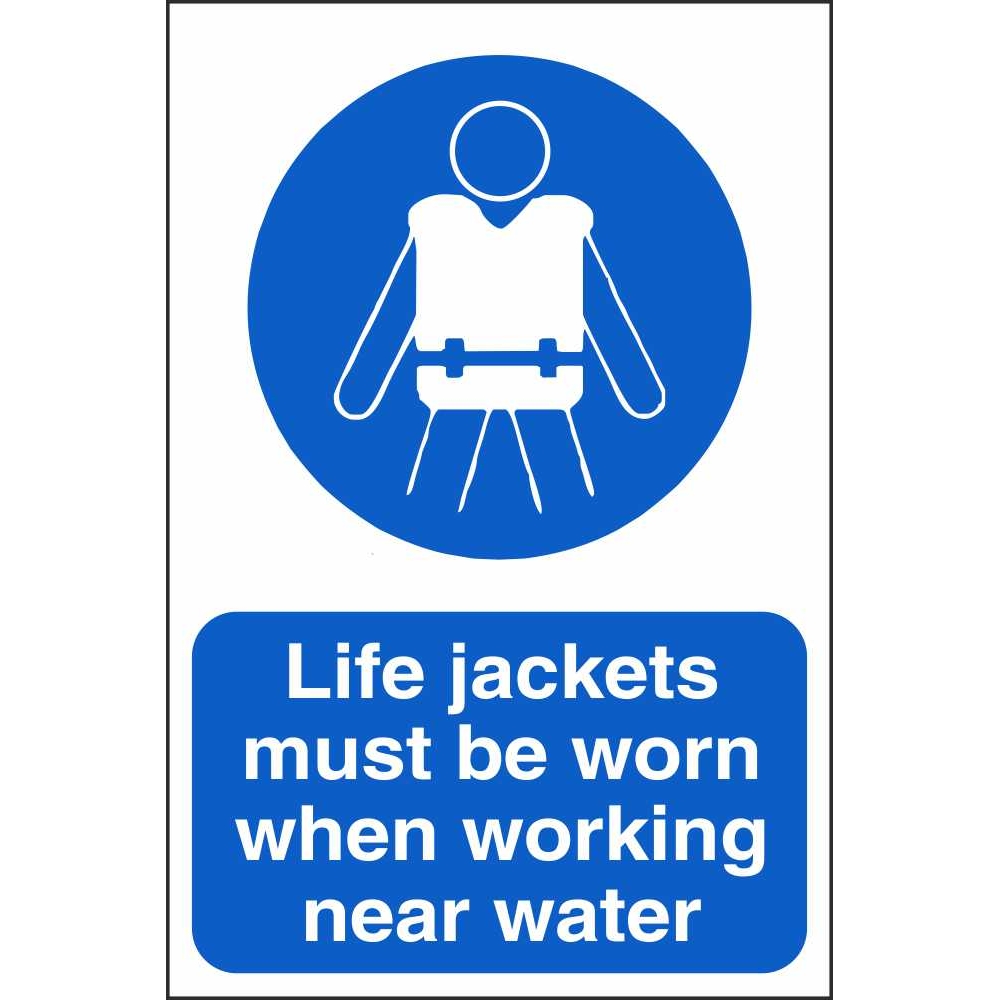 Life Jackets Must Be Worn Signs Mandatory Construction Safety Signs