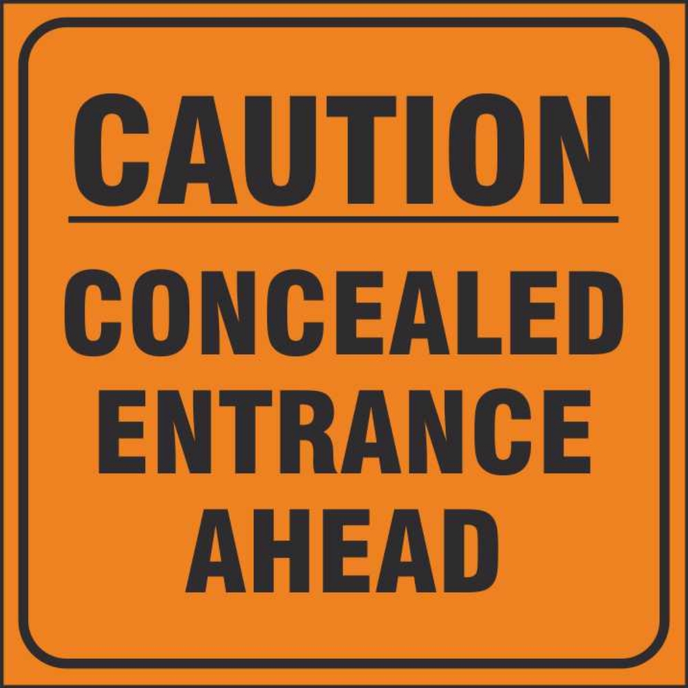 Caution Concealed Entrance Signs Construction Traffic Safety Signs