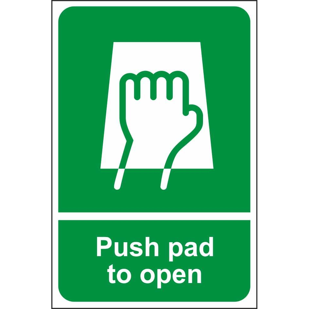 Push Pad To Open Signs Emergency Escape Fire Safety Signs Ireland