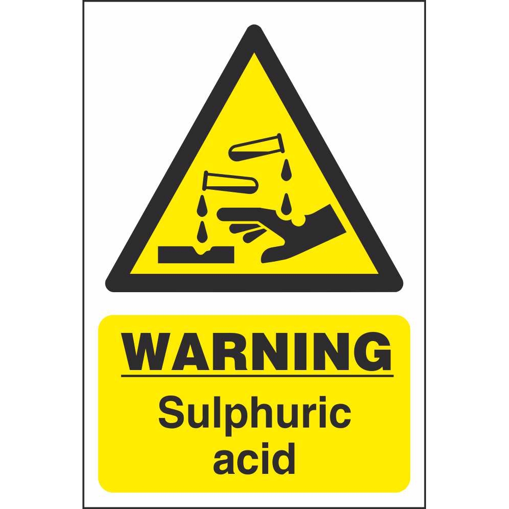 Sulphuric Acid Warning Signs Chemical Hazards Workplace Safety Signs