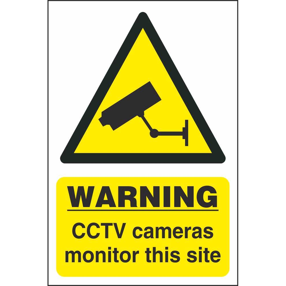 CCTV Cameras Monitor This Site Signs Warning Security Safety Signs
