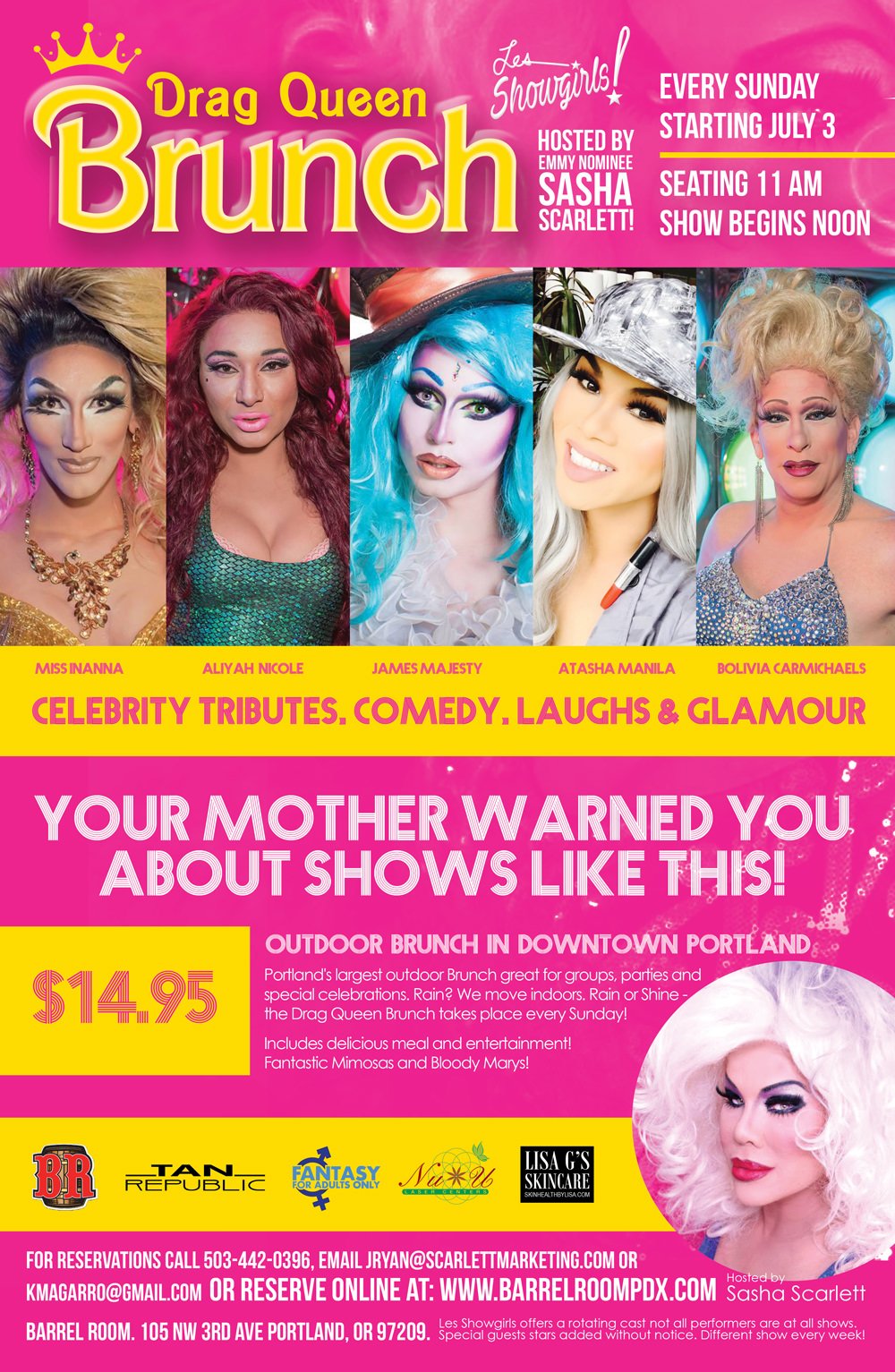 Drag Queen Sunday Brunch Barrel Room Feat. Sasha Scarlett, Buffet