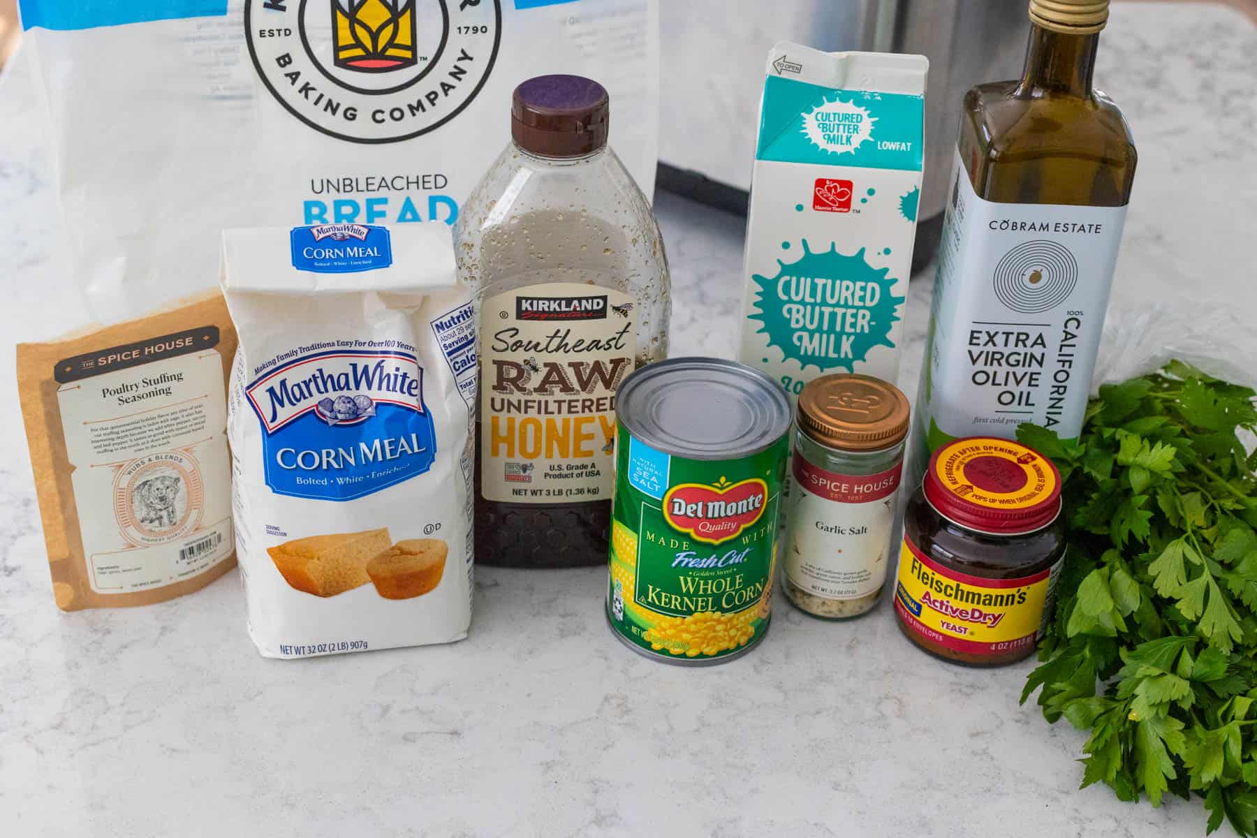 Cornmeal Stuffing Bread Peanut Blossom