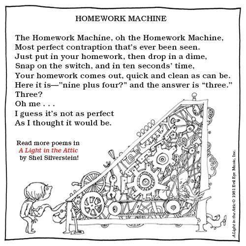 Homework Machine By Shel Silverstein Pearltrees
