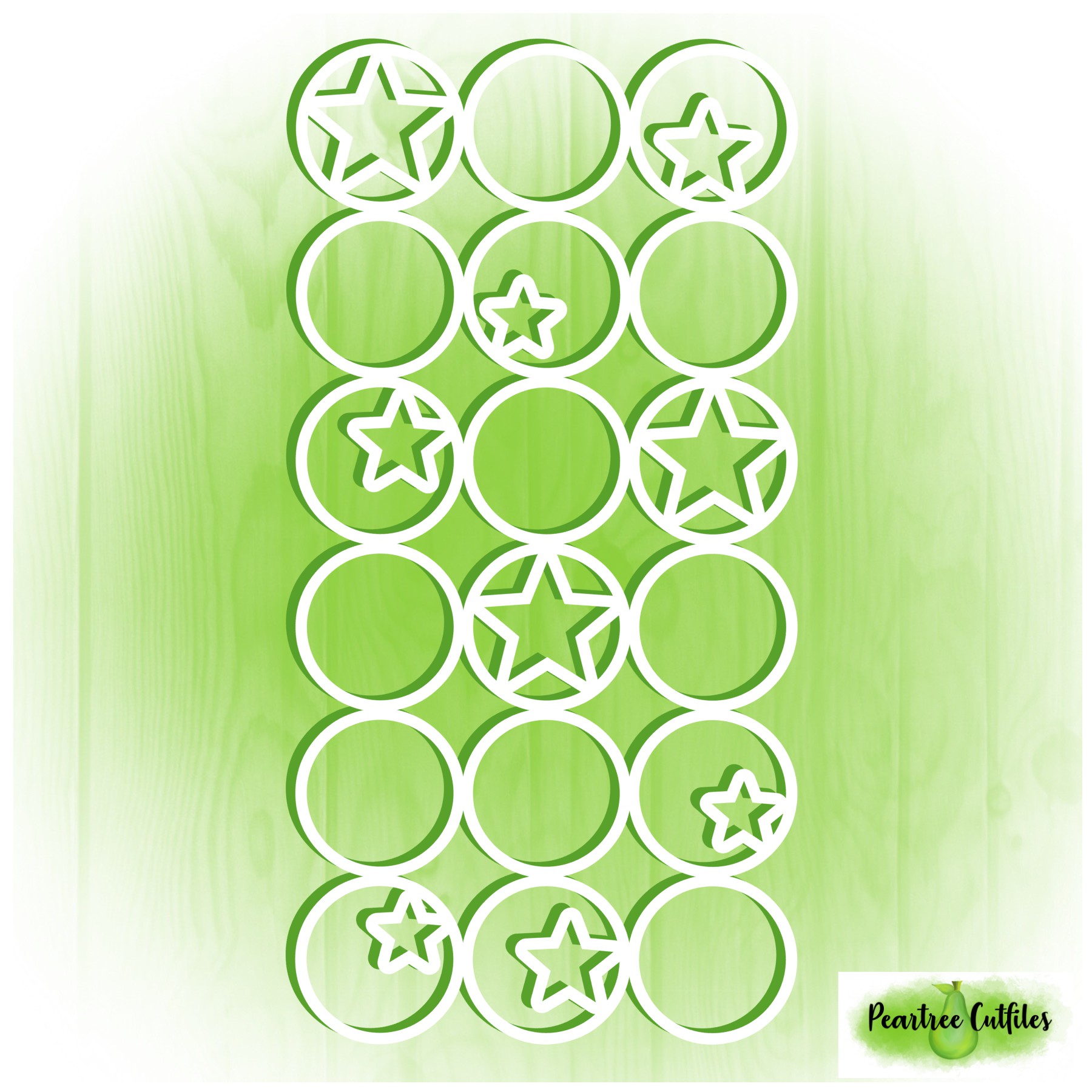Stars in Circles Peartree Cutfiles