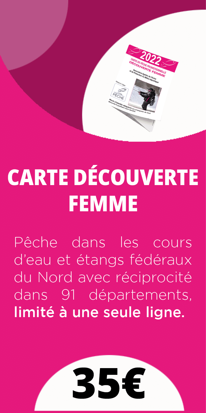 Les Défis De La Pêche Pour Les Femmes Carte de pêche 2022 Pêche59