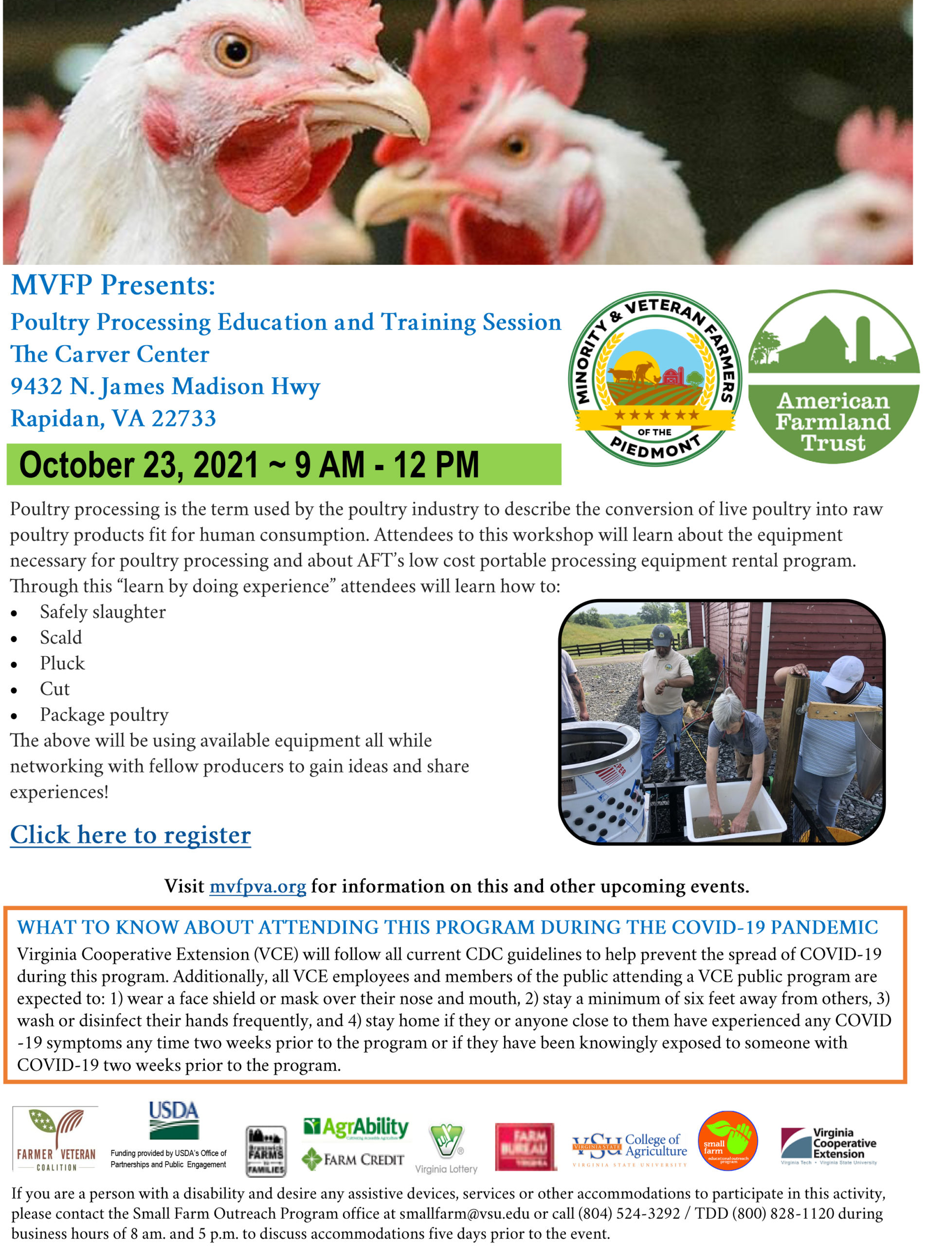 Poultry Processing Education and Training Session The Piedmont