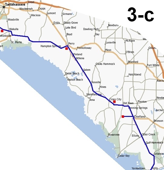 Map of the Route from FL to MS