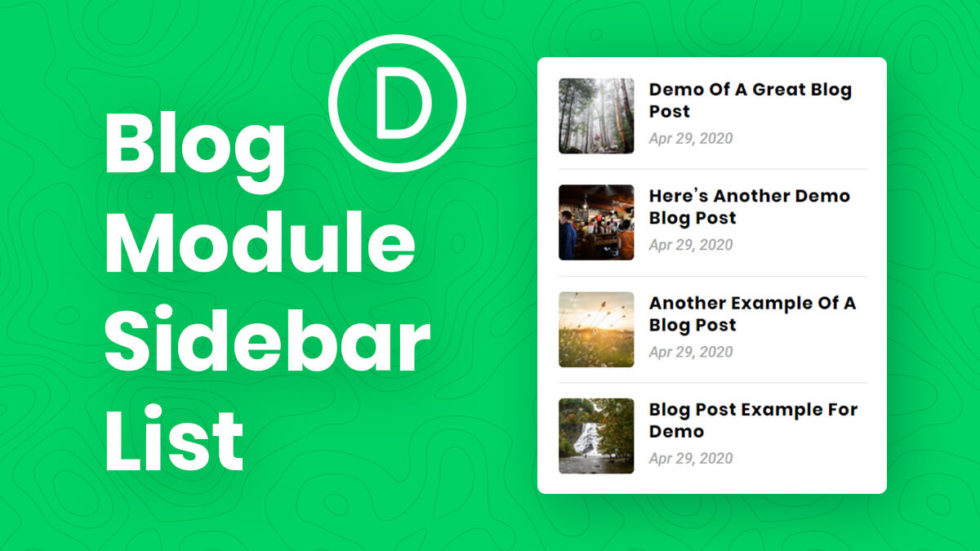 How To Show A List Of Recent Blog Posts In The Sidebar Area With The