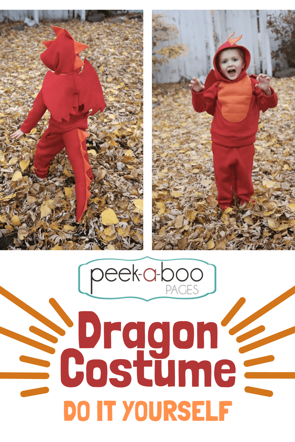 DIY Dragon Costume Free Kids Costume Tutorial