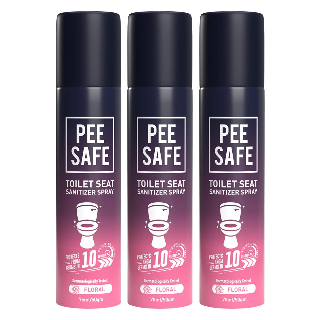 Toilet Seat Sanitizer Spray (Floral) 75 ml (Pack of 3)