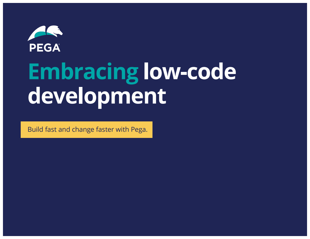 Get the lowdown on low code Pega