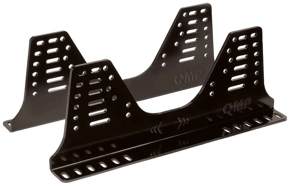OMP Aluminum SideMount Seat Brackets, Tall (36 Holes), FIA Pegasus