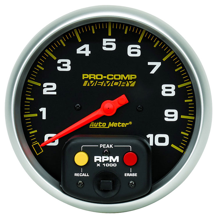 Pro Comp 5 inch Electric Tach, 10K inDash, with Telltale Pegasus