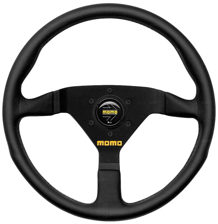 MOMO Model 78 Steering Wheel, Black, Smooth Leather, 330mm Pegasus