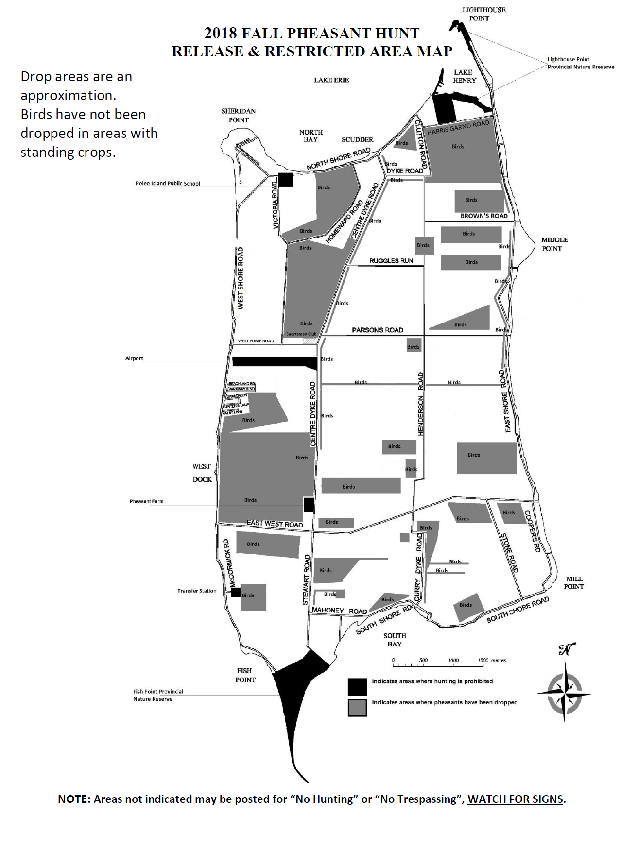 2019 Release and Restricted Areas Pelee Island