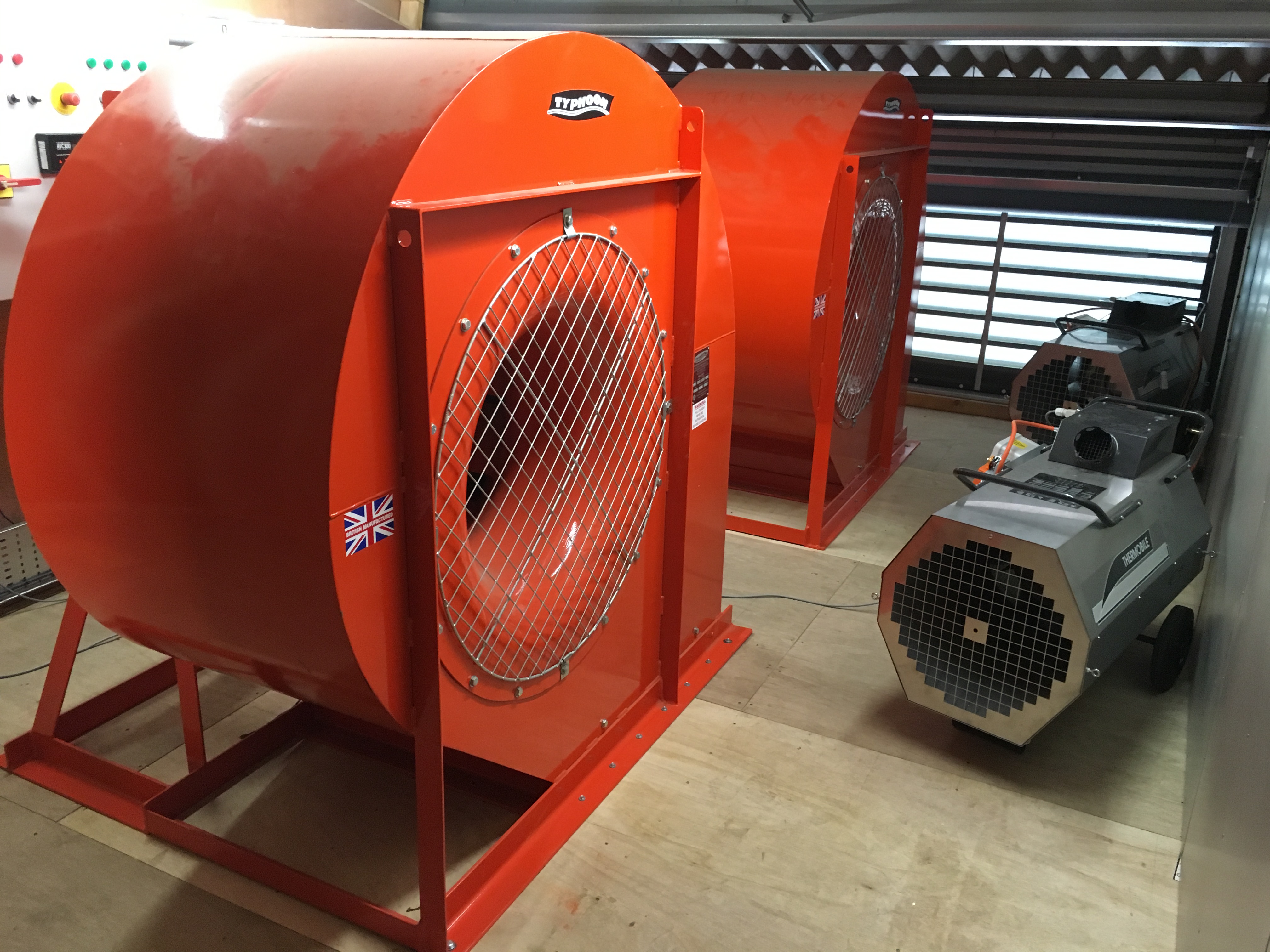 Typhoon Fans for grain drying storing cooling and ventilating
