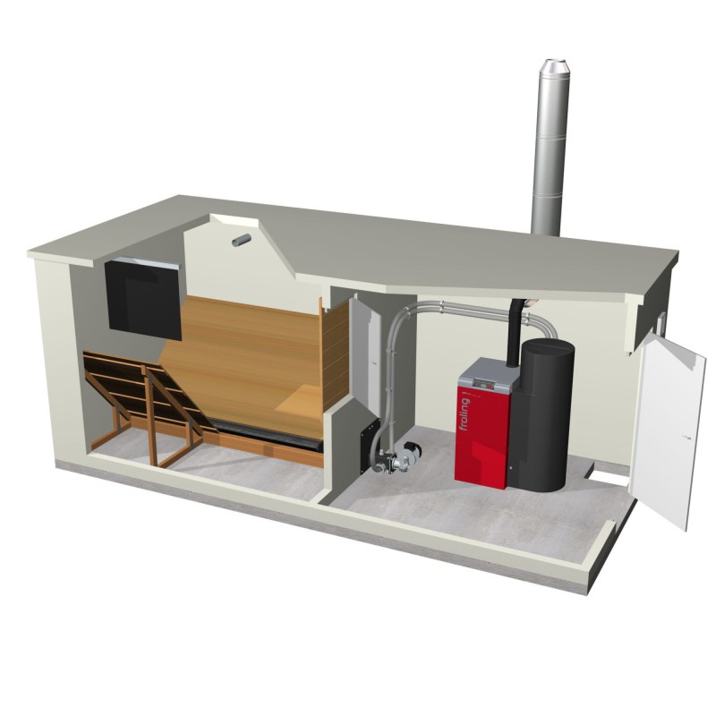 Fröling Energiebox PelletsHeizzentrale im Container