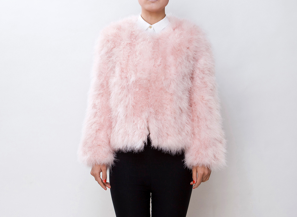 Pink Fluffy Coat Coat Nj