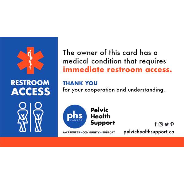 Restroom Access Card Pelvic Health Support