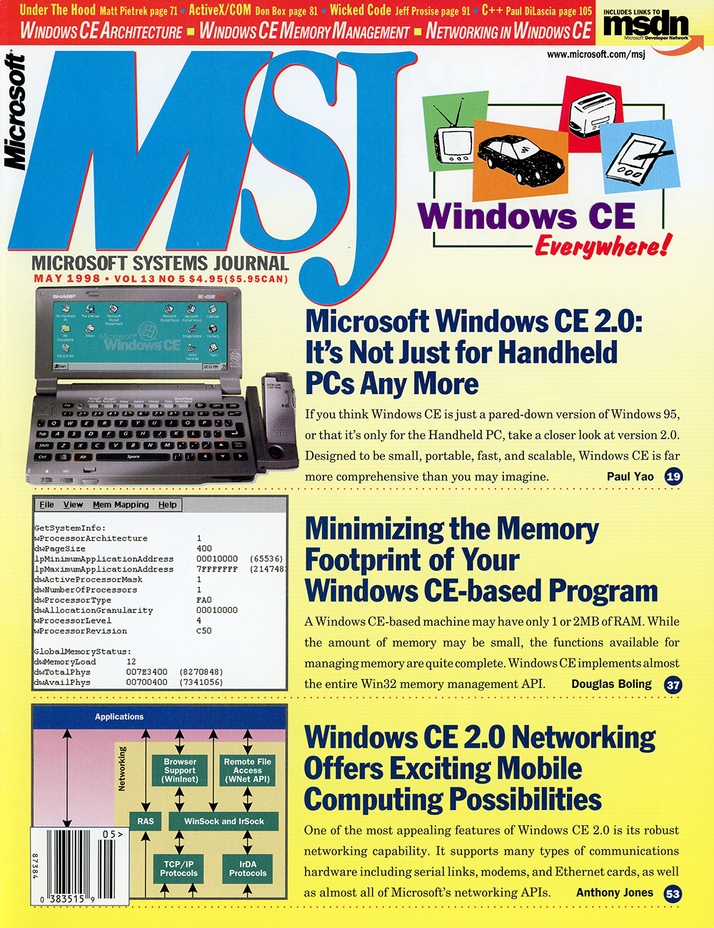 Microsoft Systems Journal May 1998 Vol 13 No 5 PenBased Computing
