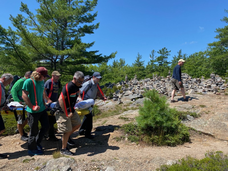 Rescue crews respond twice in two days to carry injured hikers down