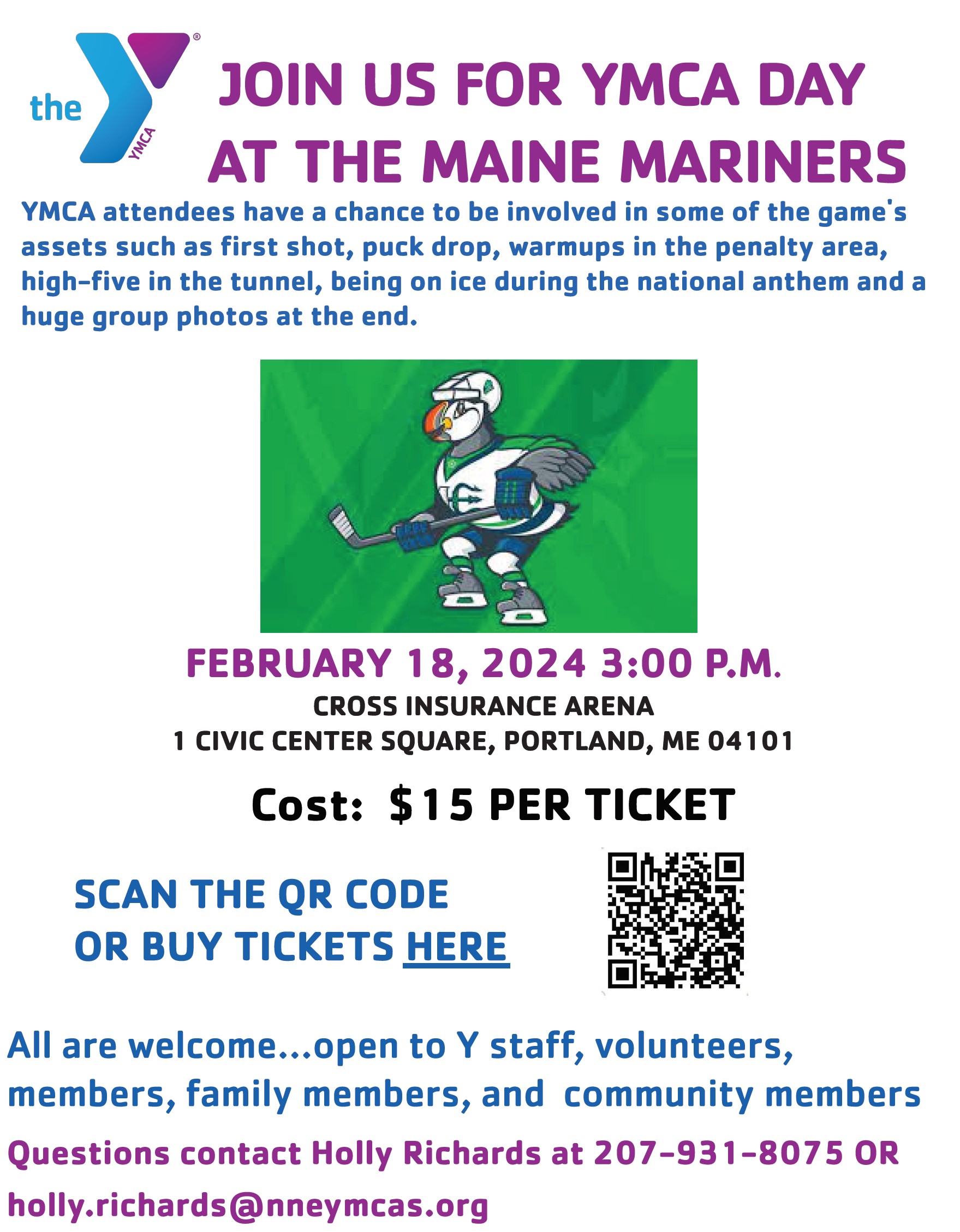 YMCA Day at the Maine Mariners Game Penobscot Bay YMCA