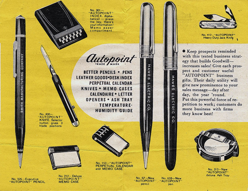 Pen Gallery Autopoint Pencil User Guide 1947