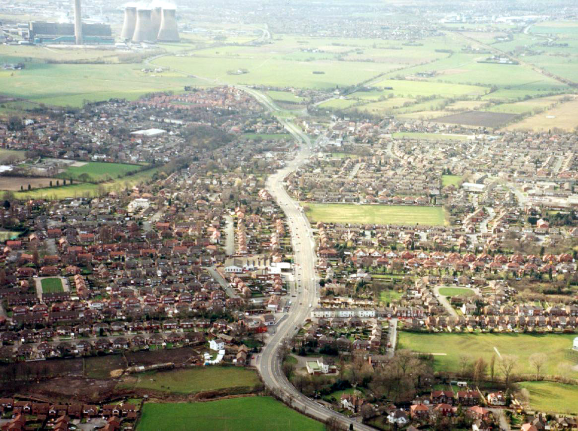 Penketh from the sky.