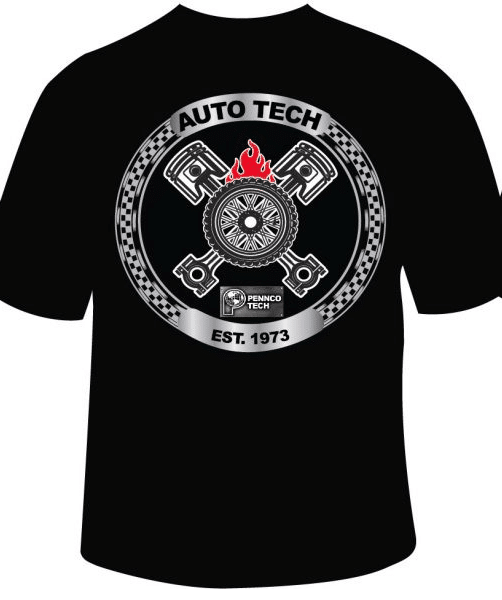 Automotive Tech Shirt Art Graphic Pennco Tech
