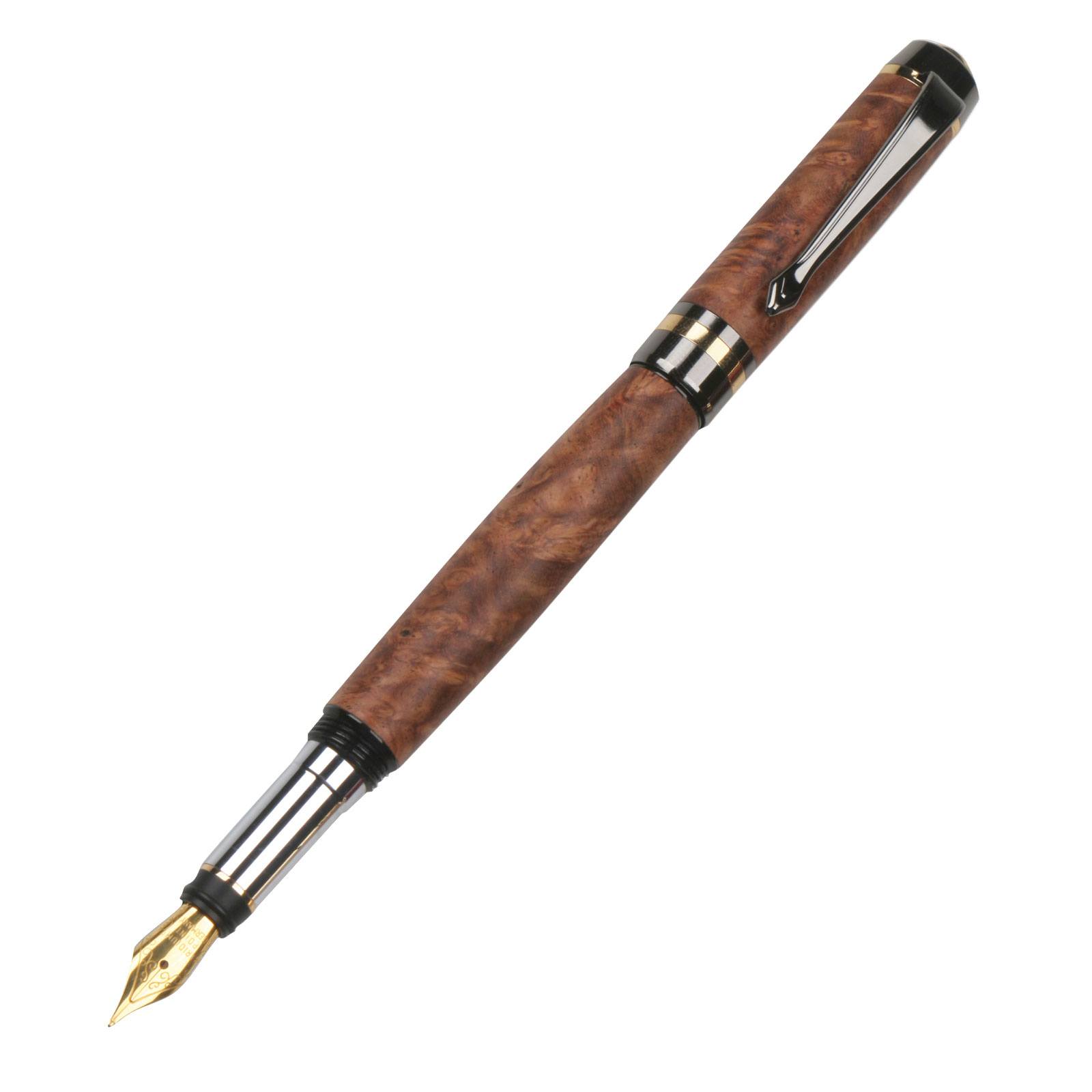 Classic Elite2 24kt Gold and Gun Metal Fountain Pen Kit at Penn State Industries
