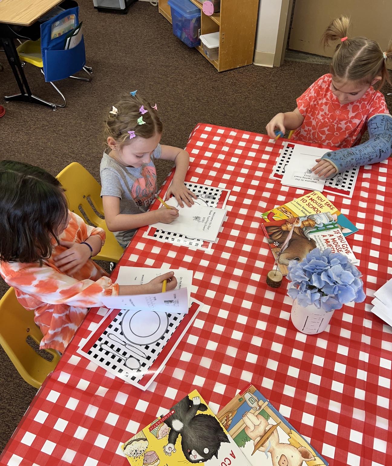 Kindergarteners Complete ‘Book Tasting’ Activity PennTrafford School