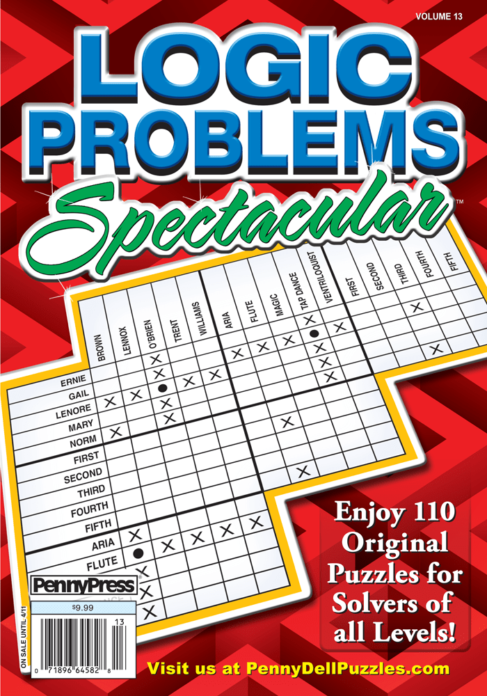 Logic Problems Spectacular Penny Dell Puzzles