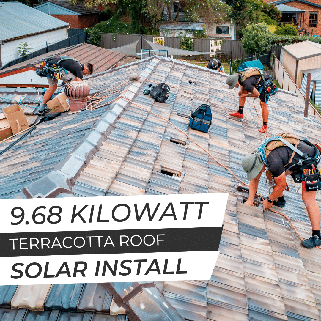 Installing 22 Panels on a Terracotta Roof Penrith Solar Centre