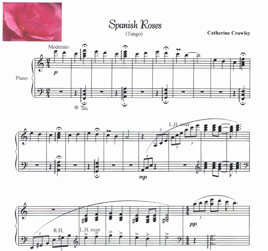 Spanish Roses Piano Lessons by Cathy Crawley Pensacola, Gulf Breeze