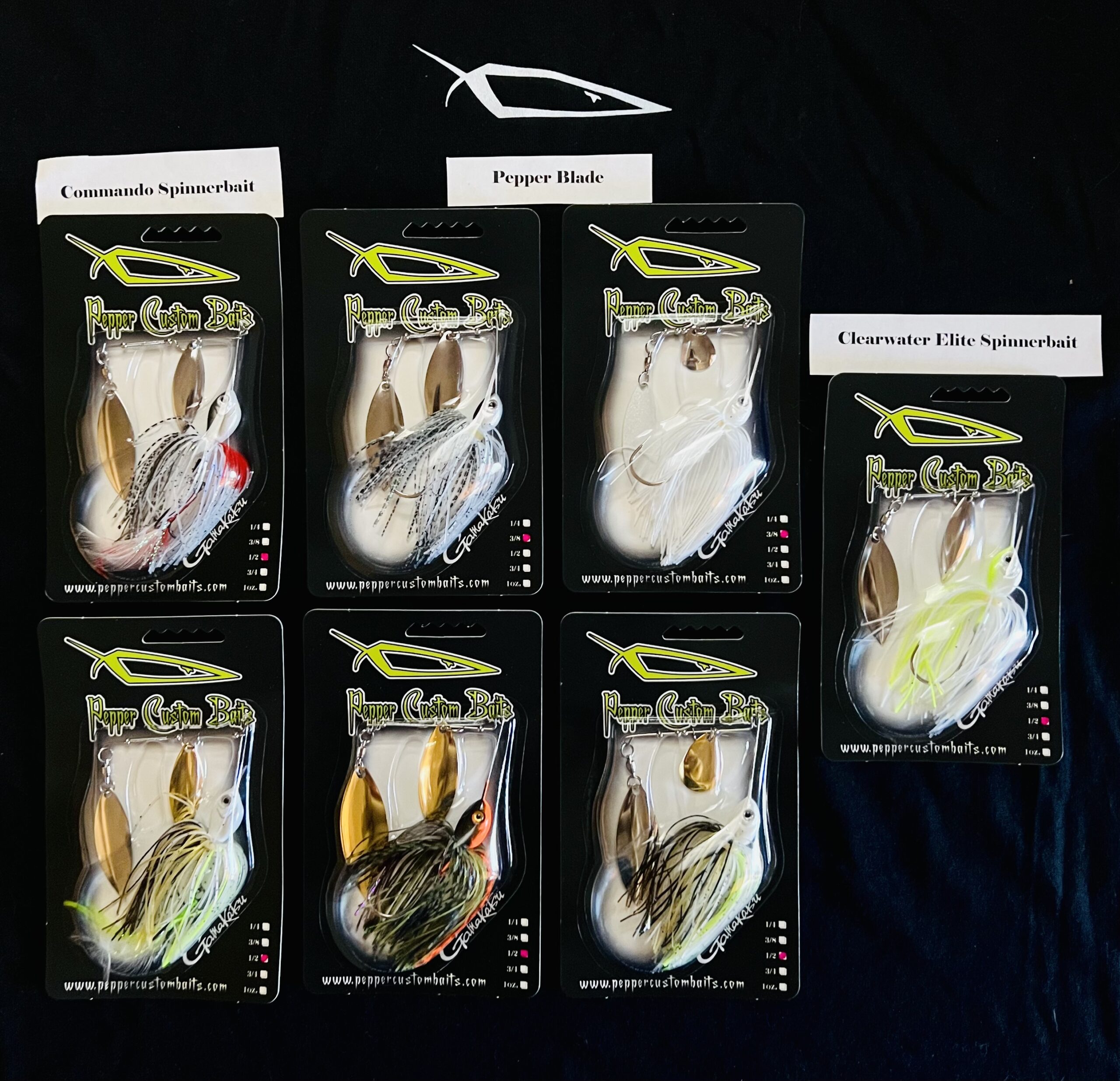 Spinnerbait Pack Pepper Custom Baits