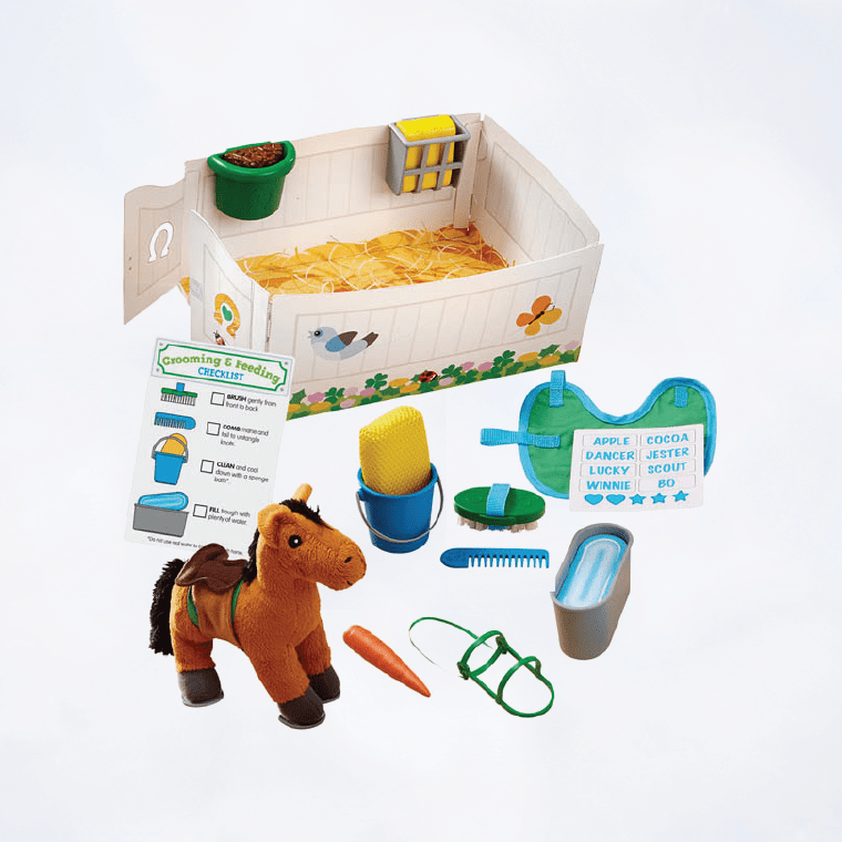 Melissa & Doug Feed & Groom Horse Care Play Set
