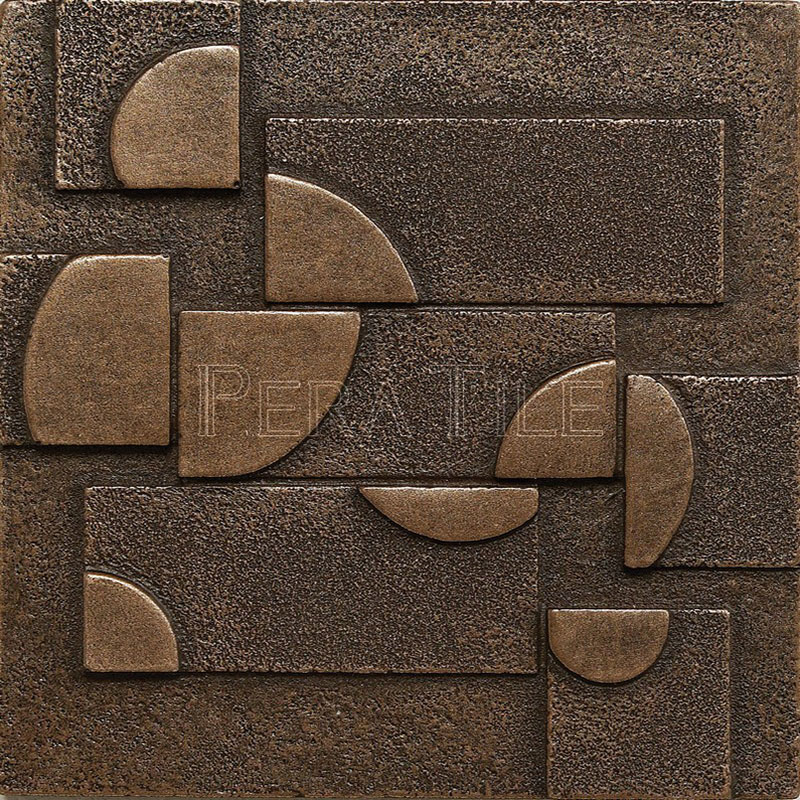 Eclipse Insert 4x4 Bronze Decorative Insert Pera Tile