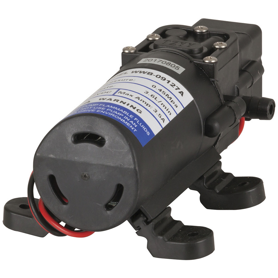 12 Volt Water Pump 3.6 LPM for camp showers and general applications.