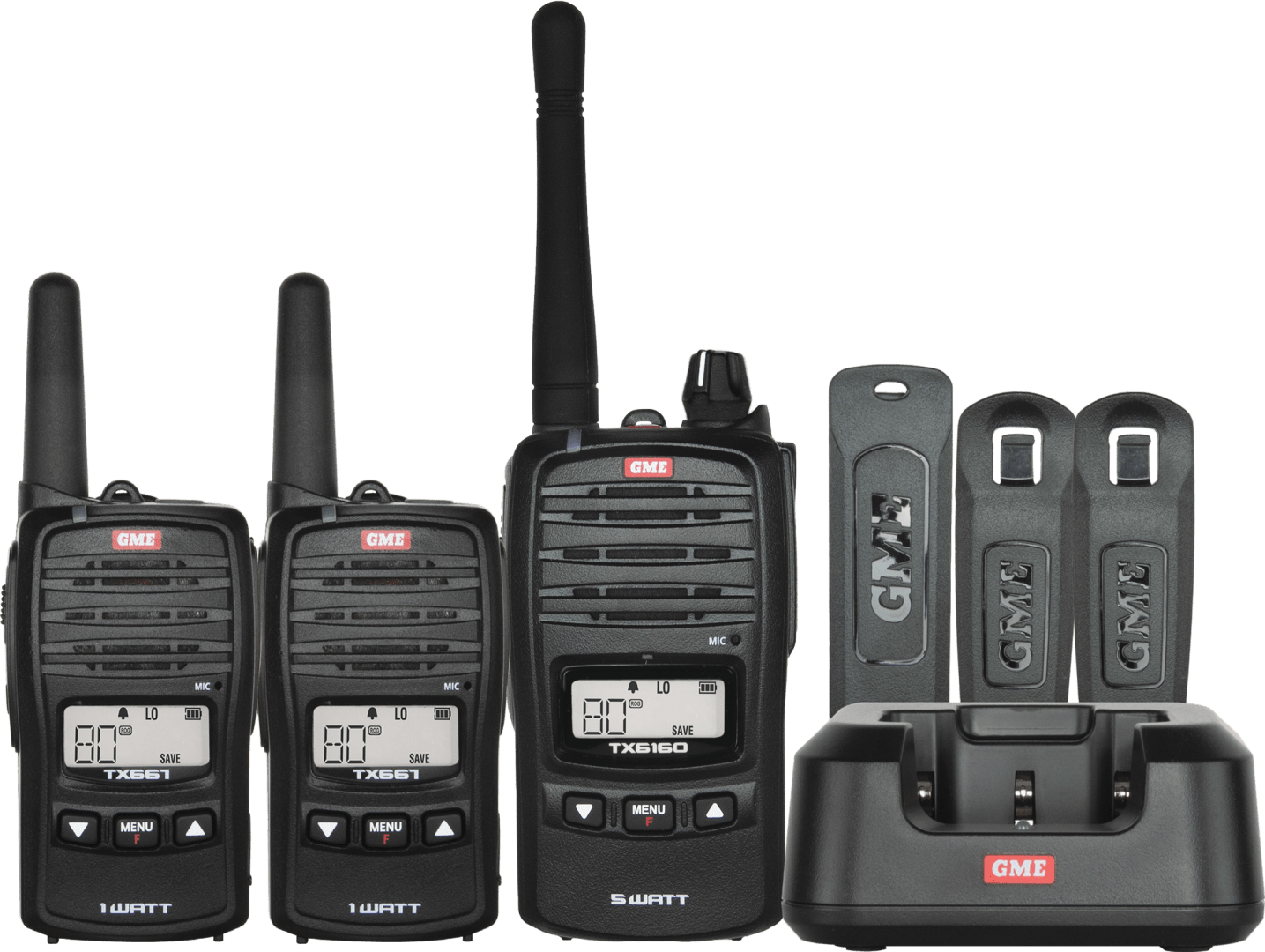 GME 5/1 Watt UHF CB Radio Family Pack