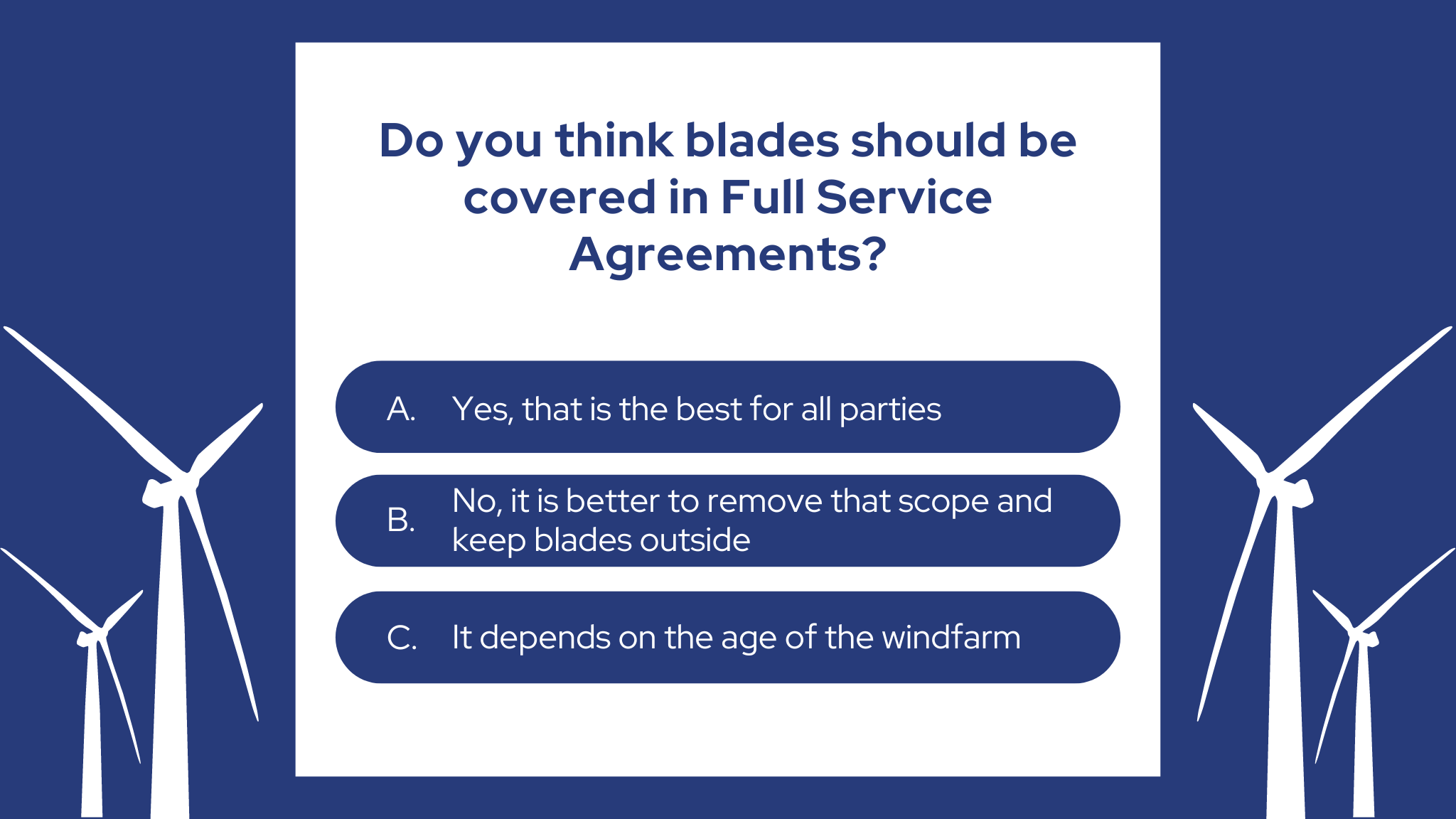 Should blades be covered in Full Service Agreements? Perceptual Robotics