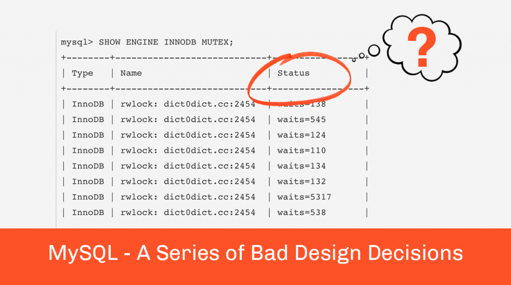 MySQL A Series of Bad Design Decisions Percona Database Performance