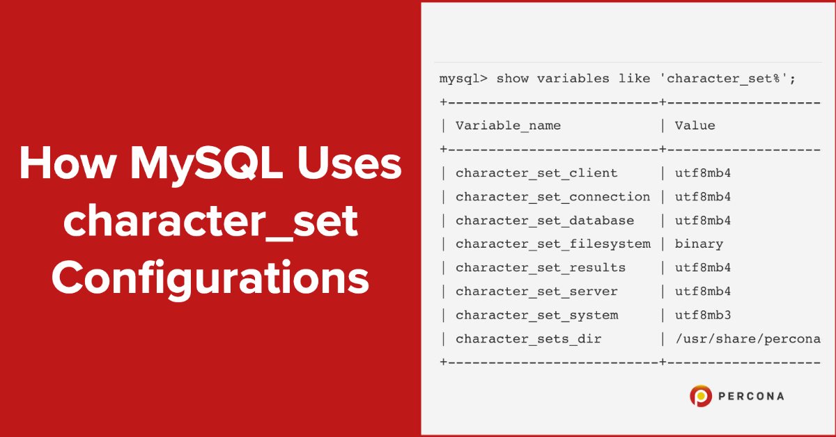 How MySQL Uses character_set Configurations