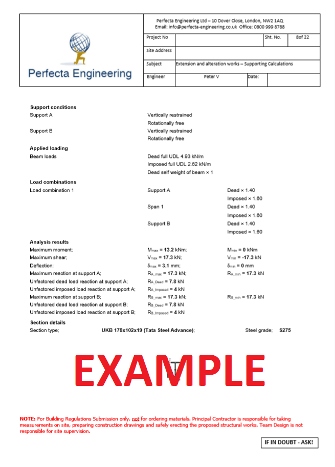 Calculations examples Beam Calculations From only £60