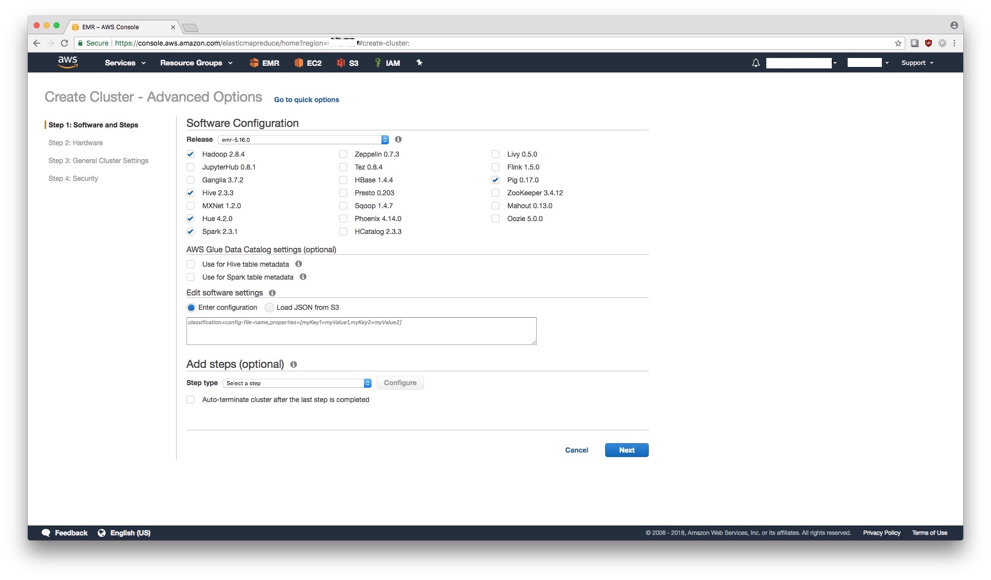 Setup a Spark cluster on AWS EMR Perfectly Random