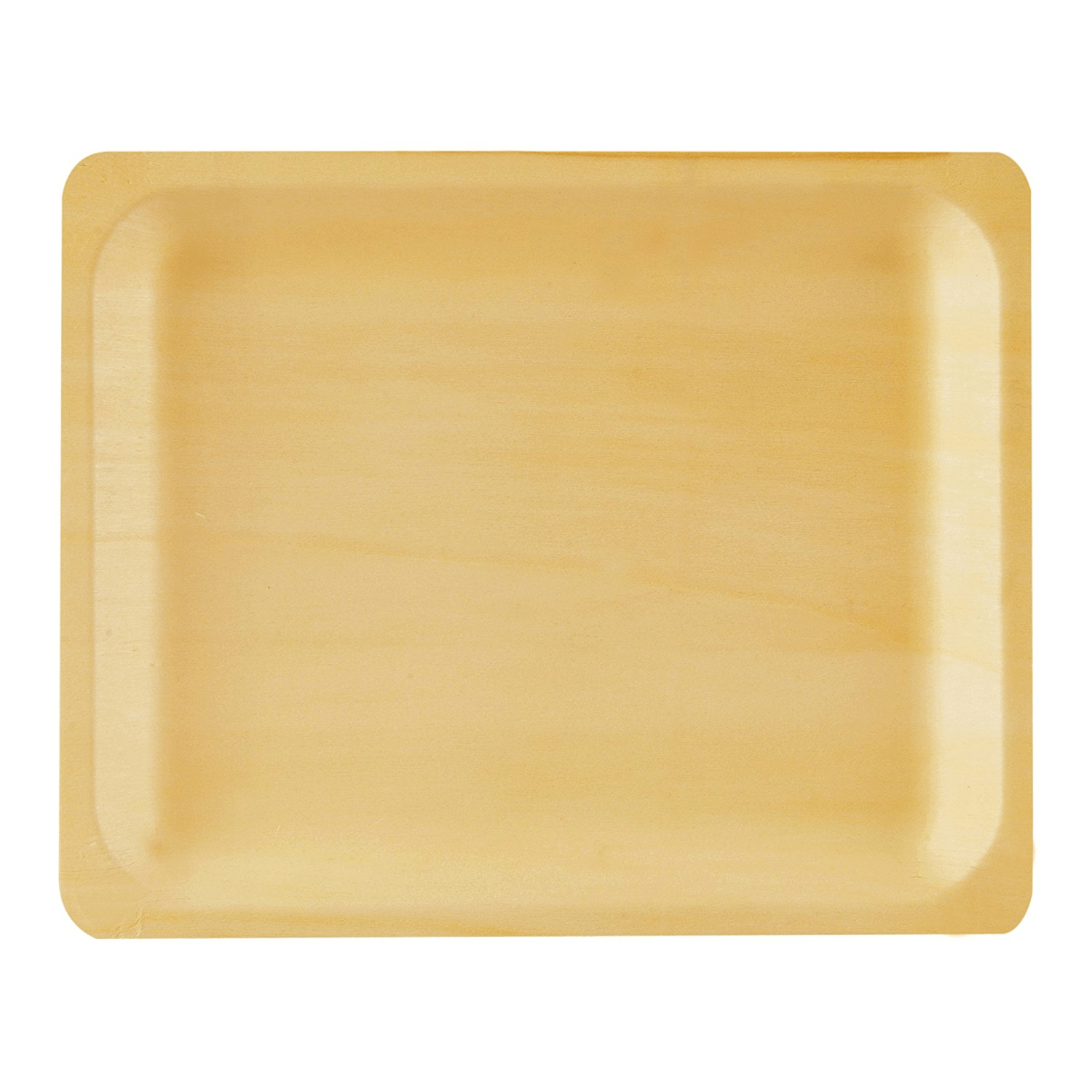 10" Wooden Disposable Rectangular Plates Perfect Ware