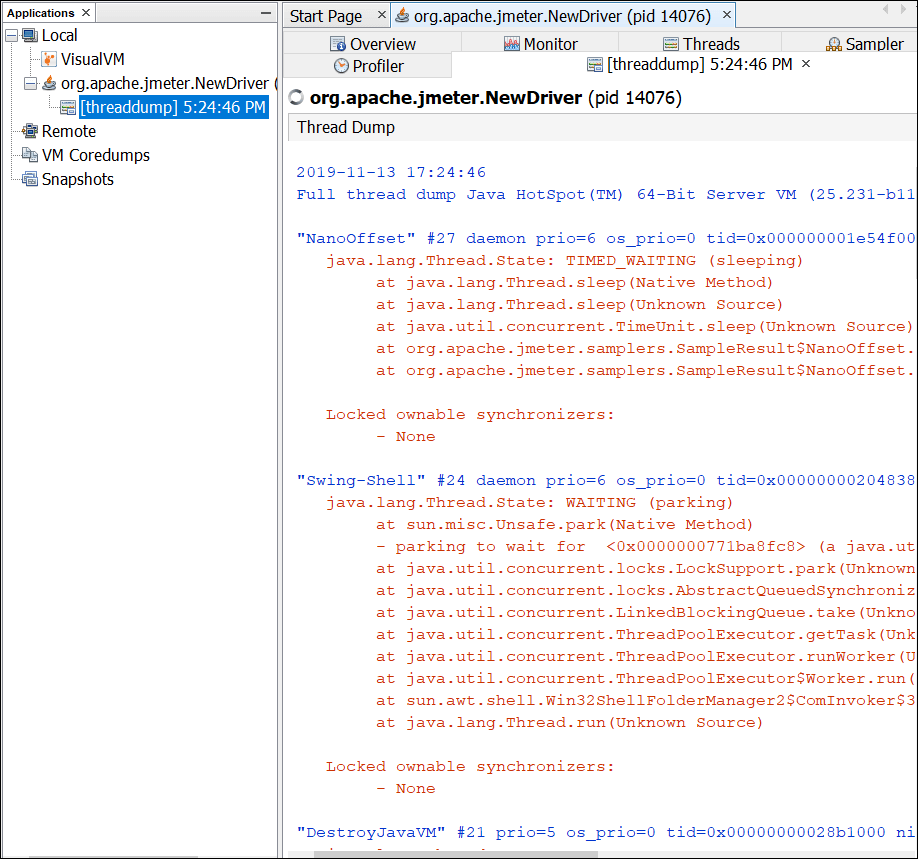Thread Dump Generation Unix Linux Windows